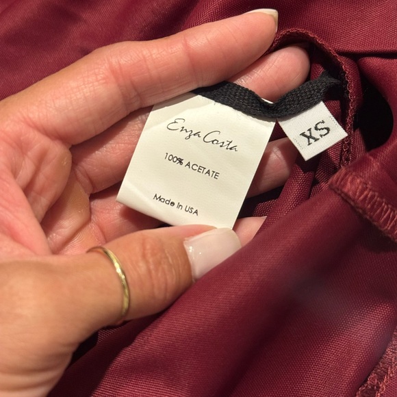 Enza Costa Red Maxi Slip Skirt for Cocktail - Picture 4 of 6